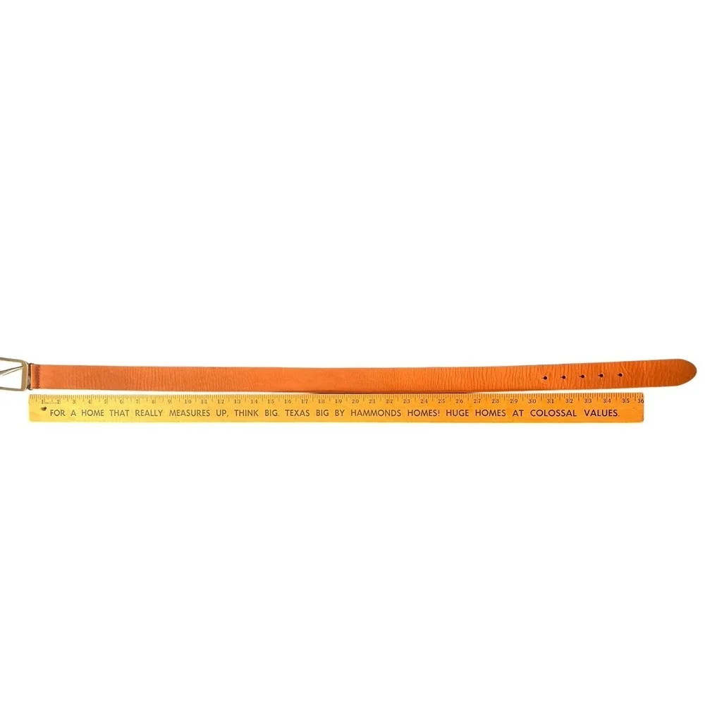 Nike Genuine Leather Swoosh Buckle Belt‎ Tan Brown Small